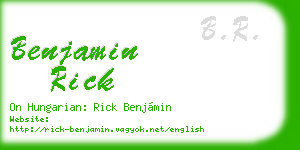 benjamin rick business card